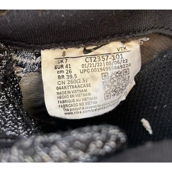 Nike React Infinity Run Flyknit 2 Black White Sneaker - Picture 8 of 8